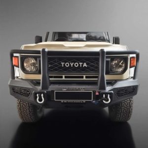 Land Cruiser Pick Up & Station Wagon Rocker Bar Full Loop Front Bumper Replacement Bullbar with Africa Light Units